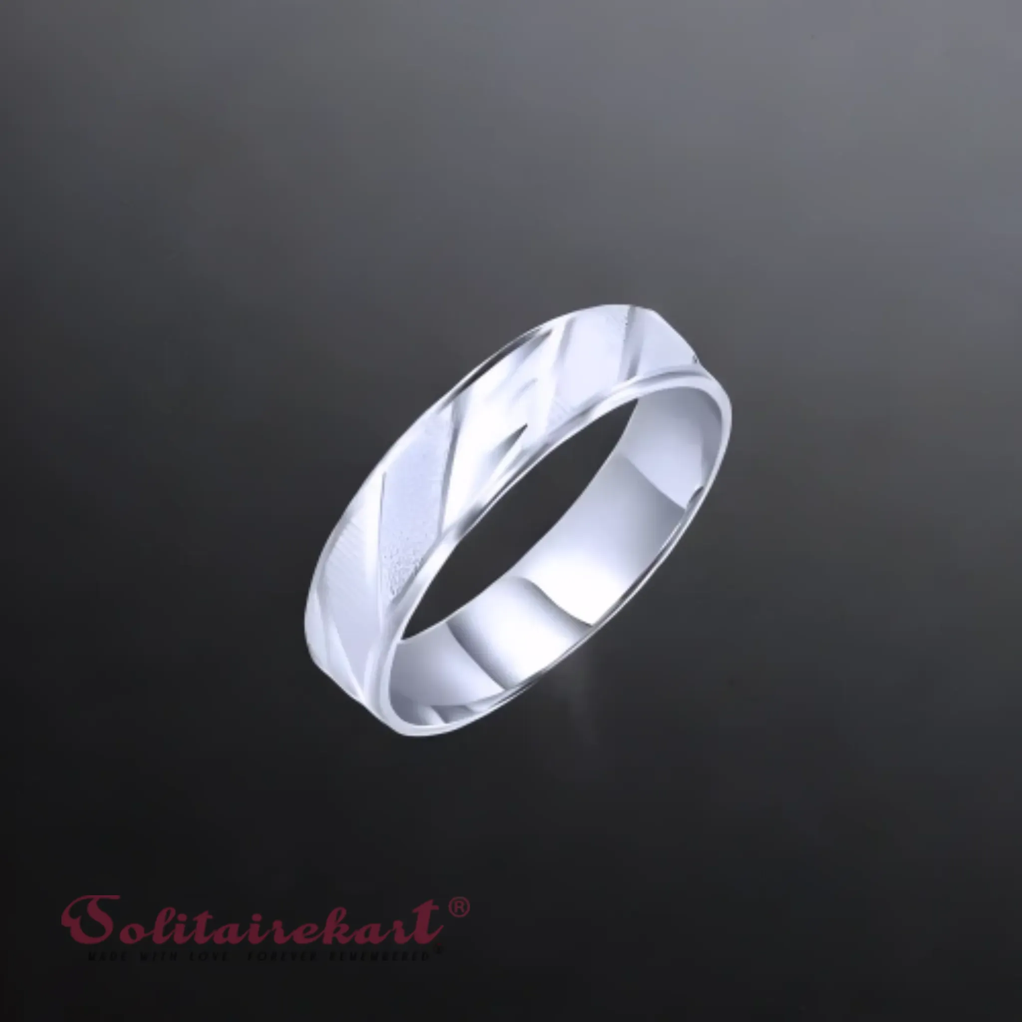 Solitairekart Platinum Band Ring 4.641gm Weight For Woman